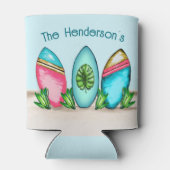 Retro Surfboards, roze, Blikjeskoeler (Achterkant)