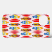 Retro Surfboards Roze Hibiscus Case-Mate iPhone Case (Achterkant (horizontaal))