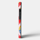 Retro Surfboards Roze Hibiscus Case-Mate iPhone Case (Achterkant / Links)