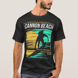 Retro Surfen Cannon Beach Oregon  Surfer B T-shirt