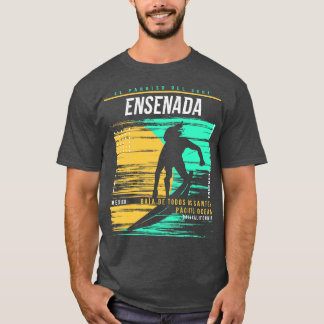 Retro Surfen Ensenada Mexico  Surfer Beach T-shirt