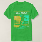 Retro Surfen Otter Rock Oregon  Surfer Bea T-shirt (Design voorkant)