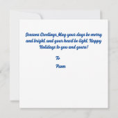 Retro Surfen Santa op een  Stijl Kerstmis Kaart (Achterkant)