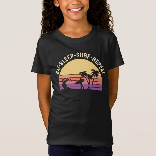 Retro surfen t-shirt (Voorkant)