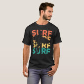 Retro surfen voor surfers t-shirt (Voorkant volledig)