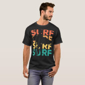 Retro surfen voor surfers t-shirt (Voorkant volledig)