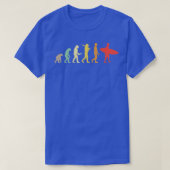 Retro surfende evolutiegraad voor surfers t-shirt (Design voorkant)