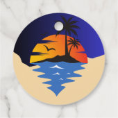 Retro Surfer Car Baby shower Bedankjes Labels (Achterkant)