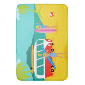 Retro Surfer Couple Bath Mat (Voorkant Verticaal)