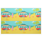 Retro Surfer Couple Fabric Stof (Fat Quarter)