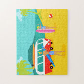 Retro Surfer Couple Puzzle Legpuzzel (Verticaal)