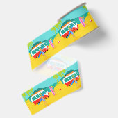 Retro Surfer Couple Ribbon Grosgrain Lint (Achterkant)