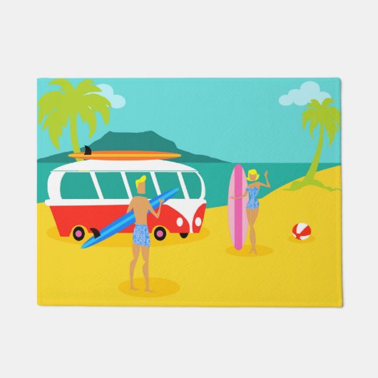 Retro Surfer Coupondeur Mat (Voorkant)
