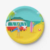 Retro Surfer Couponpapier Bord