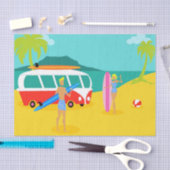 Retro Surfer Couponpapier Tissuepapier (Craft)