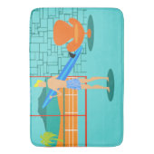 Retro Surfer Dude Badmat (Voorkant Verticaal)
