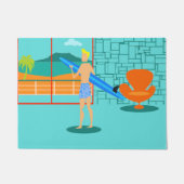 Retro Surfer Dude Deurmat (Voorkant)