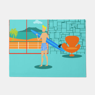 Retro Surfer Dude Deurmat