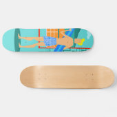 Retro Surfer Dude Skateboard (Horizontaal)