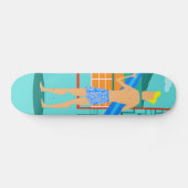 Retro Surfer Dude Skateboard (Horizontaal)