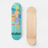 Retro Surfer Dude Skateboard (Voorkant)