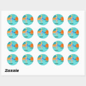 Retro Surfer Dude Stickers (Vel)