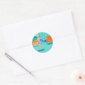 Retro Surfer Dude Stickers (Envelop)