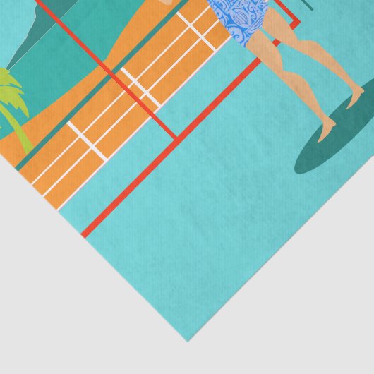 Retro Surfer Dude Tissue Paper Tissuepapier (Detail)