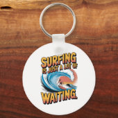  Retro Surfer Key Ring voor strandliefhebbers Sleutelhanger (Achterkant)