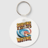  Retro Surfer Key Ring voor strandliefhebbers Sleutelhanger (Achterkant)