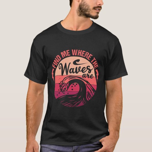 Retro Surfer Shirt met Grunge Tweedehands look (Voorkant)