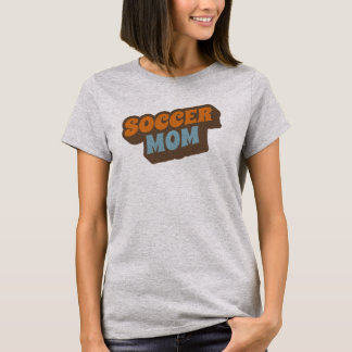Retro surfer stijl voetbal moeder t-shirt