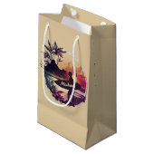 Retro Surfer Sunset Beach Klein Cadeauzakje (Voorkant Gekanteld)