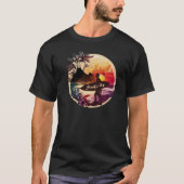 Retro Surfer Sunset Beach Mannen T-shirt (Voorkant)