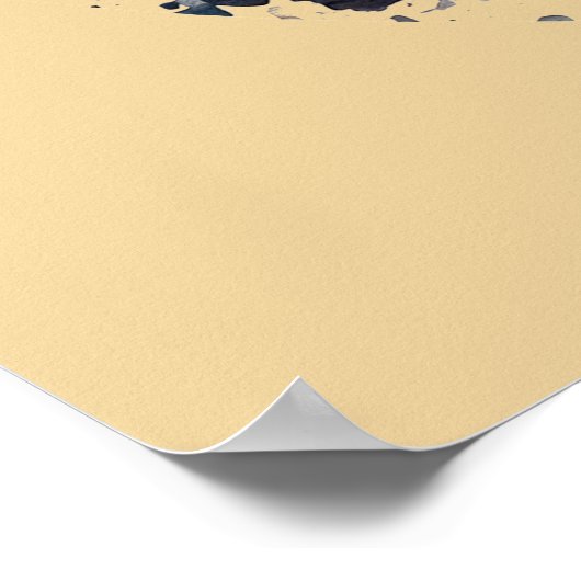 Retro Surfer Sunset Beach Poster (Hoek)