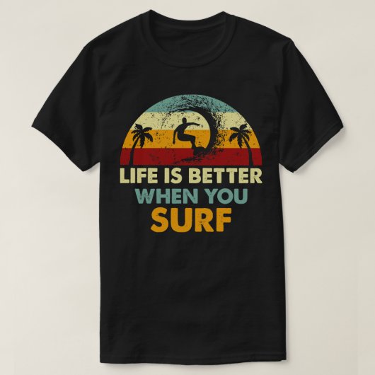 Retro Surfer T-shirt (Design voorkant)