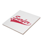 Retro Surfer Tegeltje (Zijkant)
