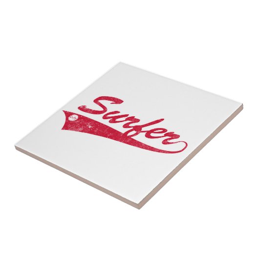 Retro Surfer Tegeltje (Zijkant)