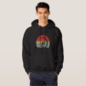 Retro Surfer Wave Surfen Surf Strand Hoodie (Voorkant volledig)