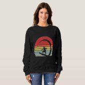 Retro Surfer Wave Surfen Surf Strand Trui (Voorkant volledig)