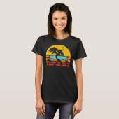 Retro Surfer  Wave Surfing Surf Beach T-shirt (Voorkant volledig)