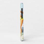 Retro Surfer Waves Zomer Blauw Monogram Case-Mate iPhone Case (Achterkant/links)