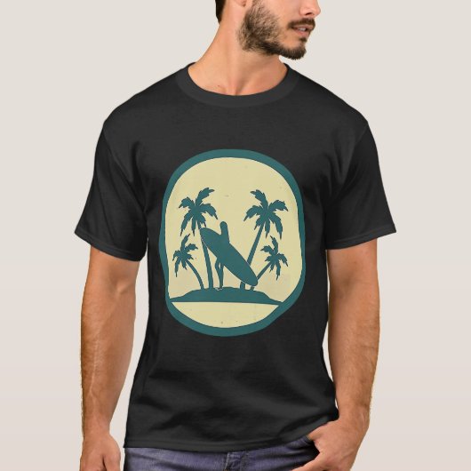 Retro Surfing Beach Summer Sport T-shirt (Voorkant)