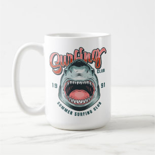 Retro Surfing Club Vintage Grafische T-shirt Koffiemok