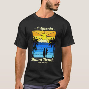 Retro Surfing Fans Surf Beach California Miami T-shirt