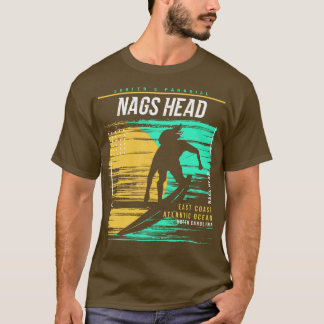 Retro Surfing Nags Head North Olina Surfer T-shirt