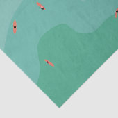 Retro Surfing Ocean Minimalist Coastal Tissuepapier (Detail)