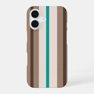 Retro Surfing Strepenpatroon iPhone 16 Hoesje