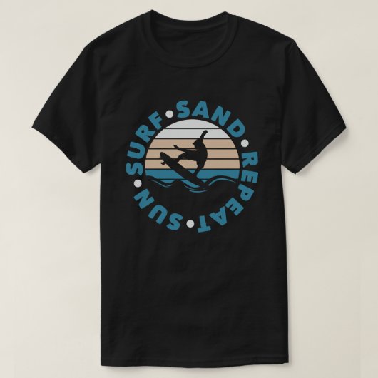 Retro  surflinecadeau voor surfers t-shirt (Design voorkant)