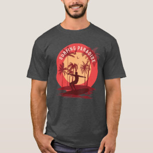 Retro surfparadijs t-shirt